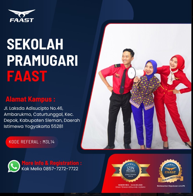 alamat sekolah pramugari faast penerbangan